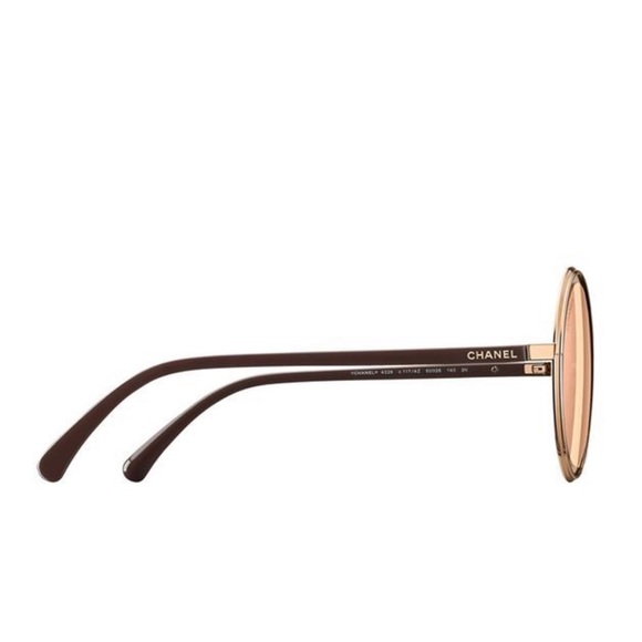 CHANEL 2017 Pink Gold Mirrored Sunglasses - Picture 4 of 12